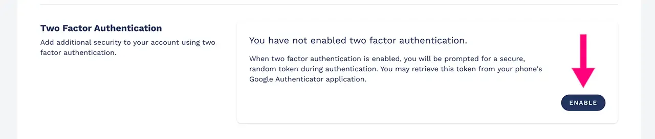 How to enable two-factor authentication in the Portrait psychometric profiling platform
