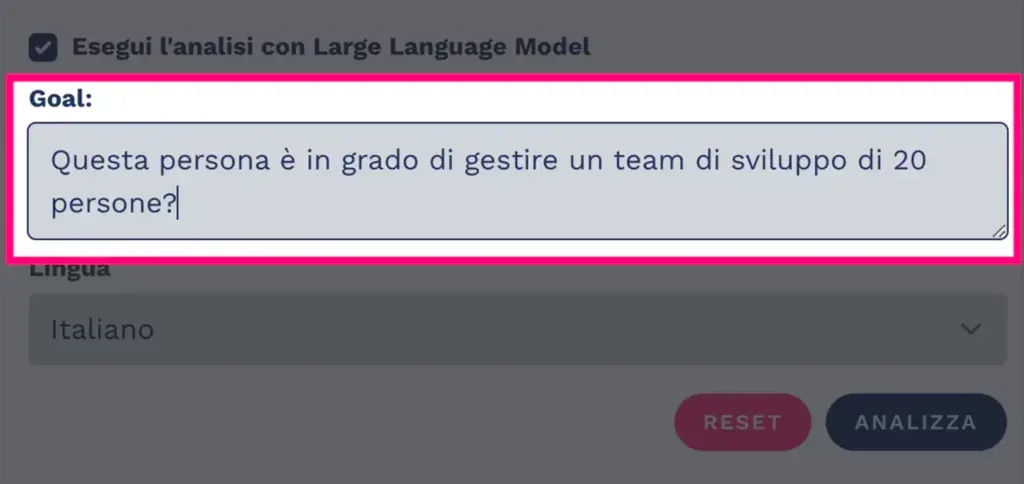 Esempio di prompt di interpretazione del profilo psicometrico