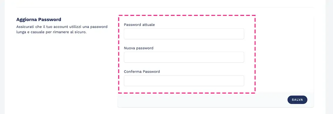 Come cambiare la password della piattaforma di profilazione psicometrica Portrait